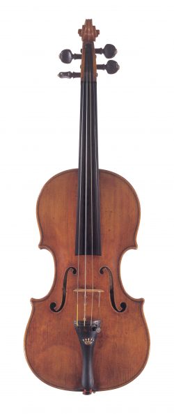 front of a violin by Domenico Montagnana, Venice, 1735