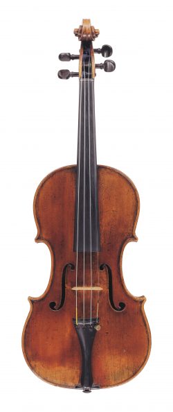 front of a violin by Domenico Montagnana, Venice, c1740