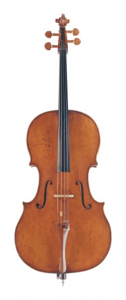 Front of a cello by Ferdinando Gagliano, Naples, circa 1780