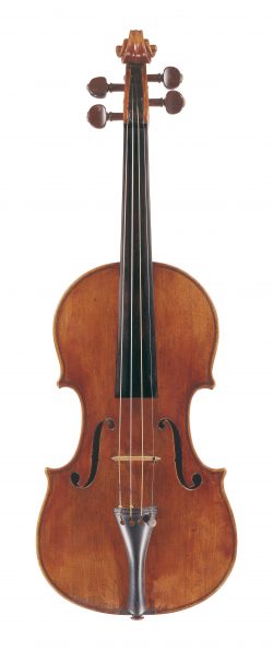 Front of a violin by Giovanni Battista Guadagnini, Cremona, 1758
