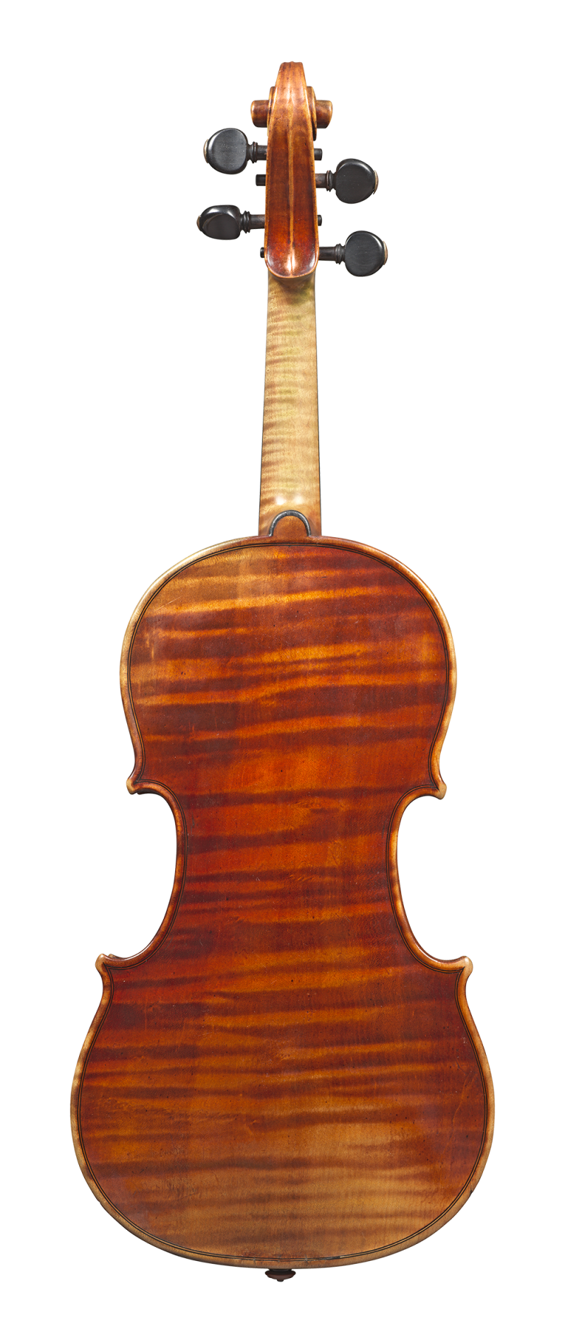 Back of a violin by Auguste Sébastien Philippe Bernardel, Paris, 1828. This violin has a very big and nuanced sound. Its warmth and easy response are striking.