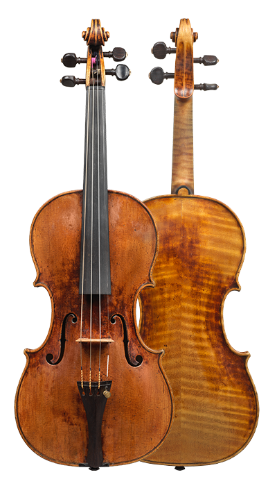 Composite view of a violin by David Tecchler, 1684. Its sound is very clear and bright across all strings, the response is very quick and articulate.