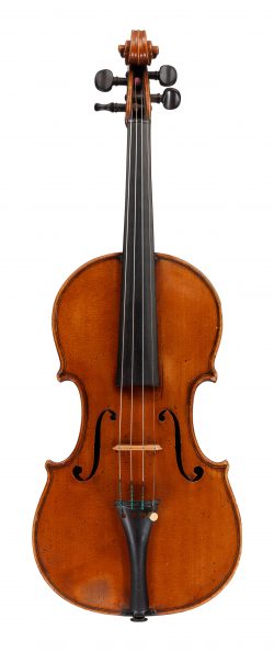 front of a violin by Gaetano Guadagnini, c1830