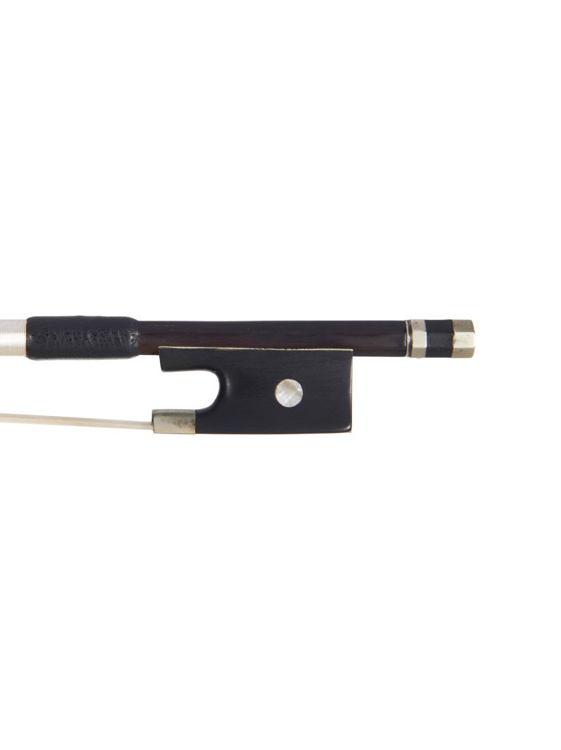 Frog of a nickel-mounted violin bow by François Peccatte, circa 1850