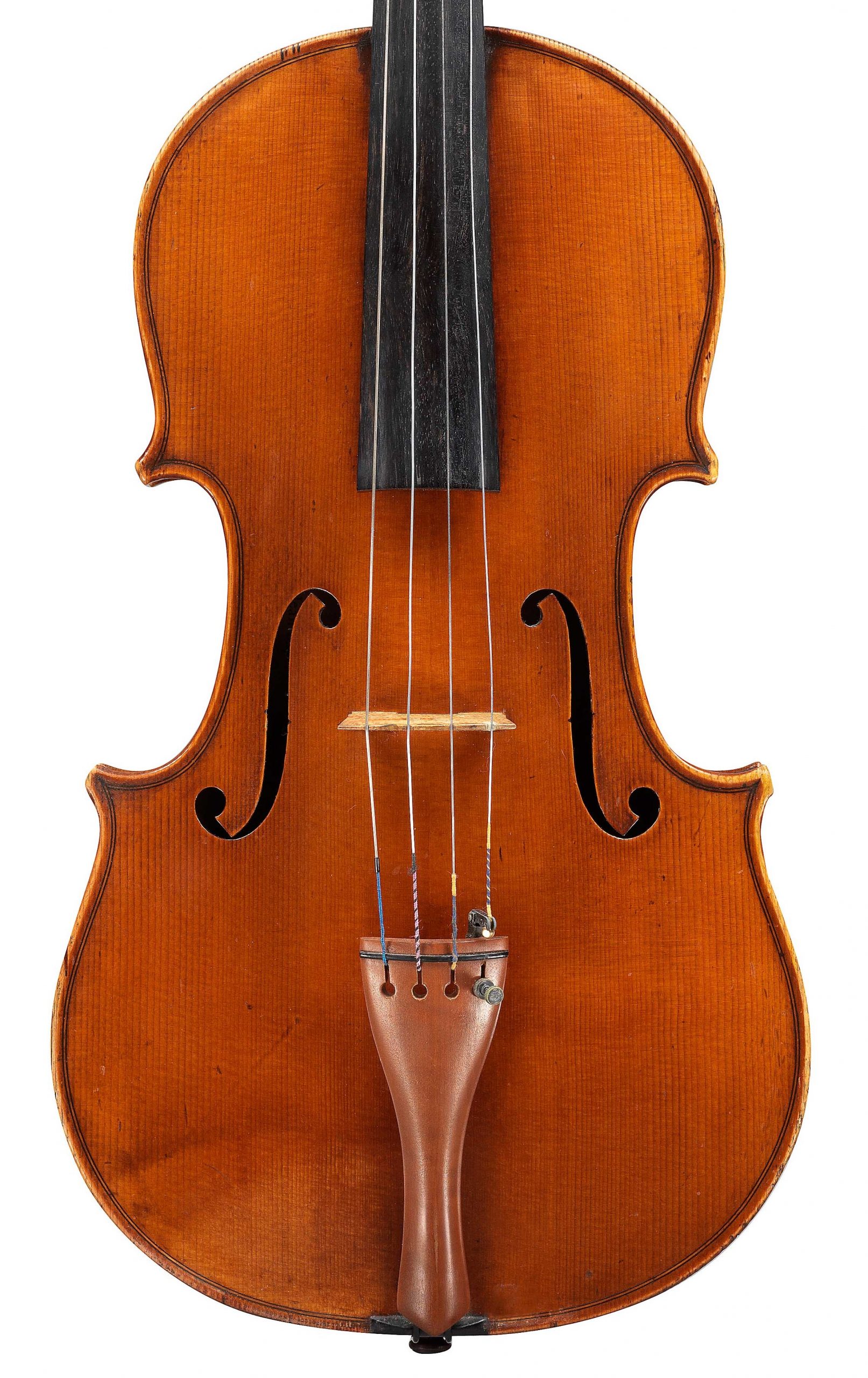 Front of viola by JB Vuillaume, dated 1863, exhibited by Ingles & Hayday at Sotheby's in 2012