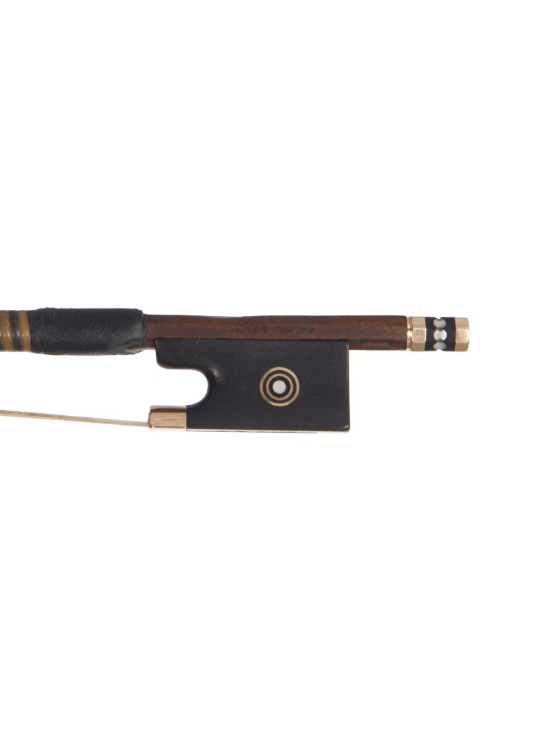 Frog of a gold-mounted violin bow by W.E. Hill & Sons, circa 1930