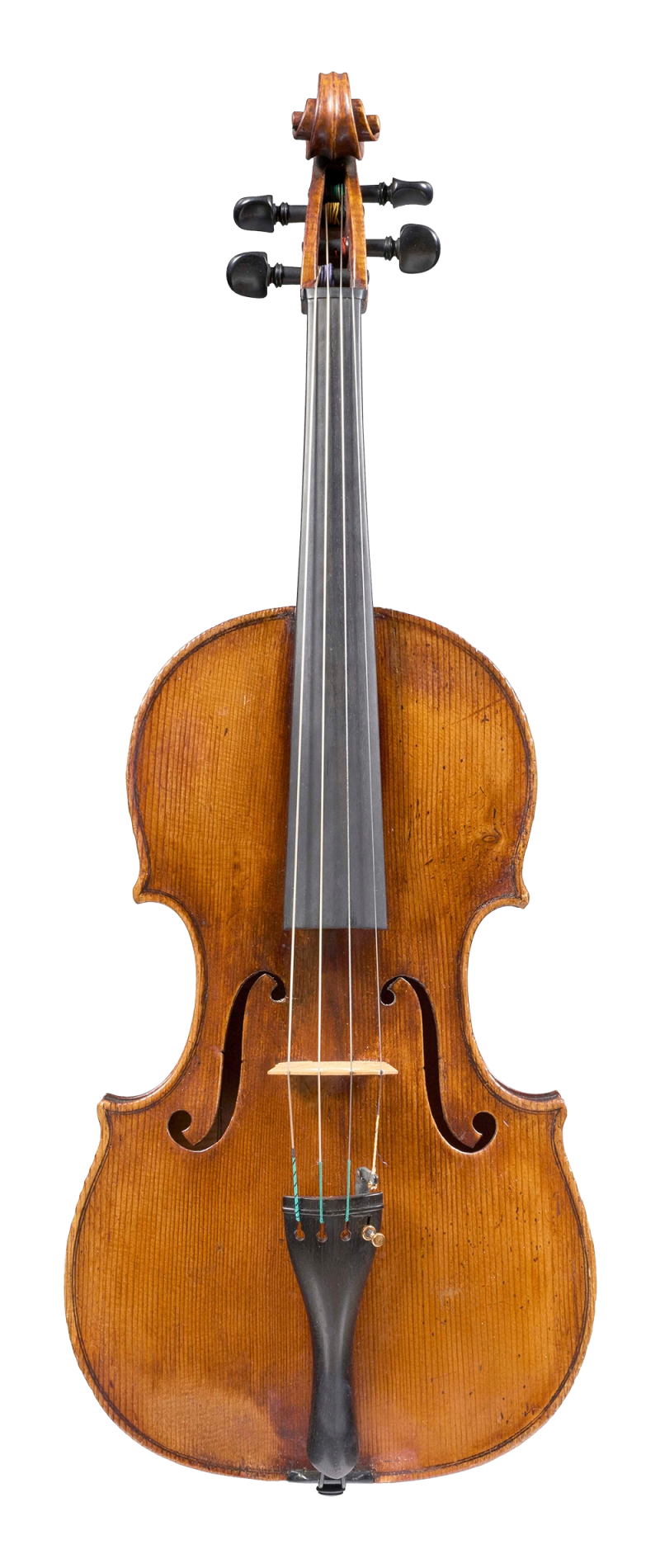 Front of a viola by Gaetano Sgarabotto, circa 1920. This viola has a full and warm sound with a singing A string and an open bass register.