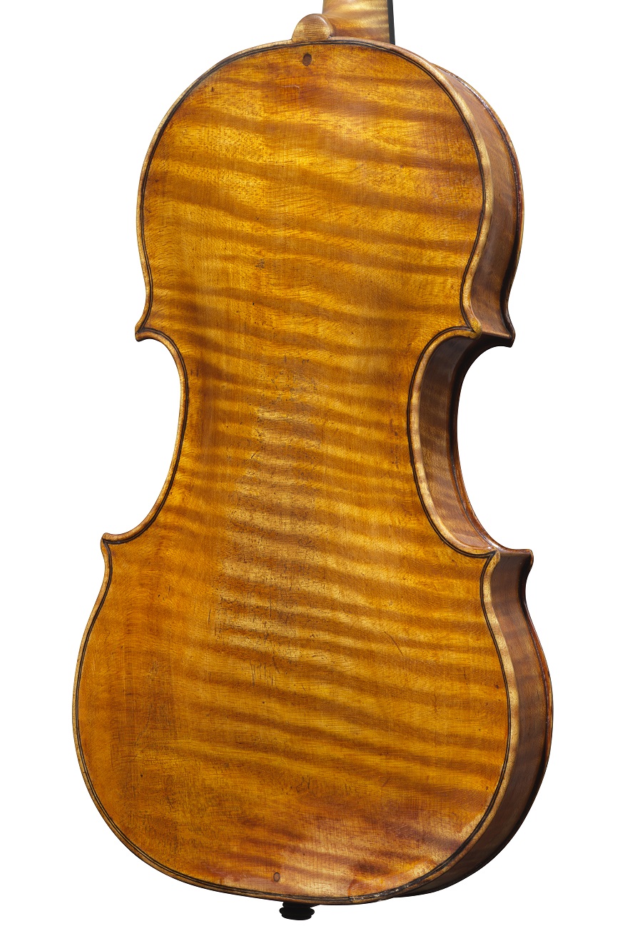 back of a violin by Camillo Camilli, Mantua, circa 1745