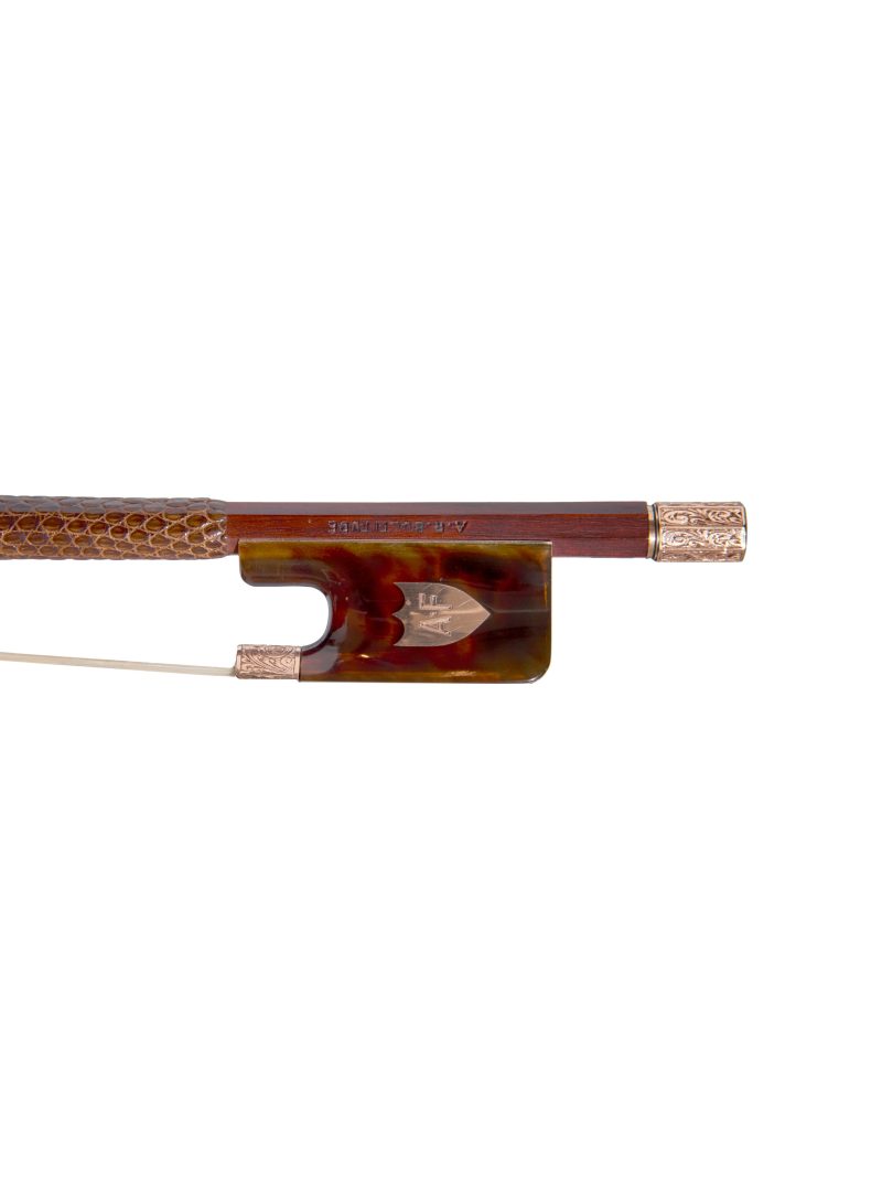 Frog of A chased gold & tortoiseshell-mounted violin bow by Arthur Richard Bultitude, 1966