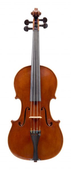 Front of a violin by Arthur Richardson, Crediton, 1936