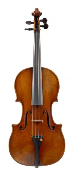 Front of a violin by Auguste Sébastien Philippe Bernardel, Paris, 1858