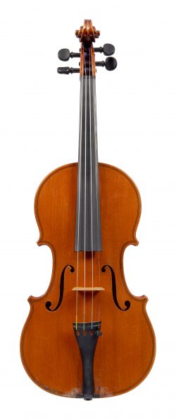 Front of a violin by Carl Becker, Chicago, 1943