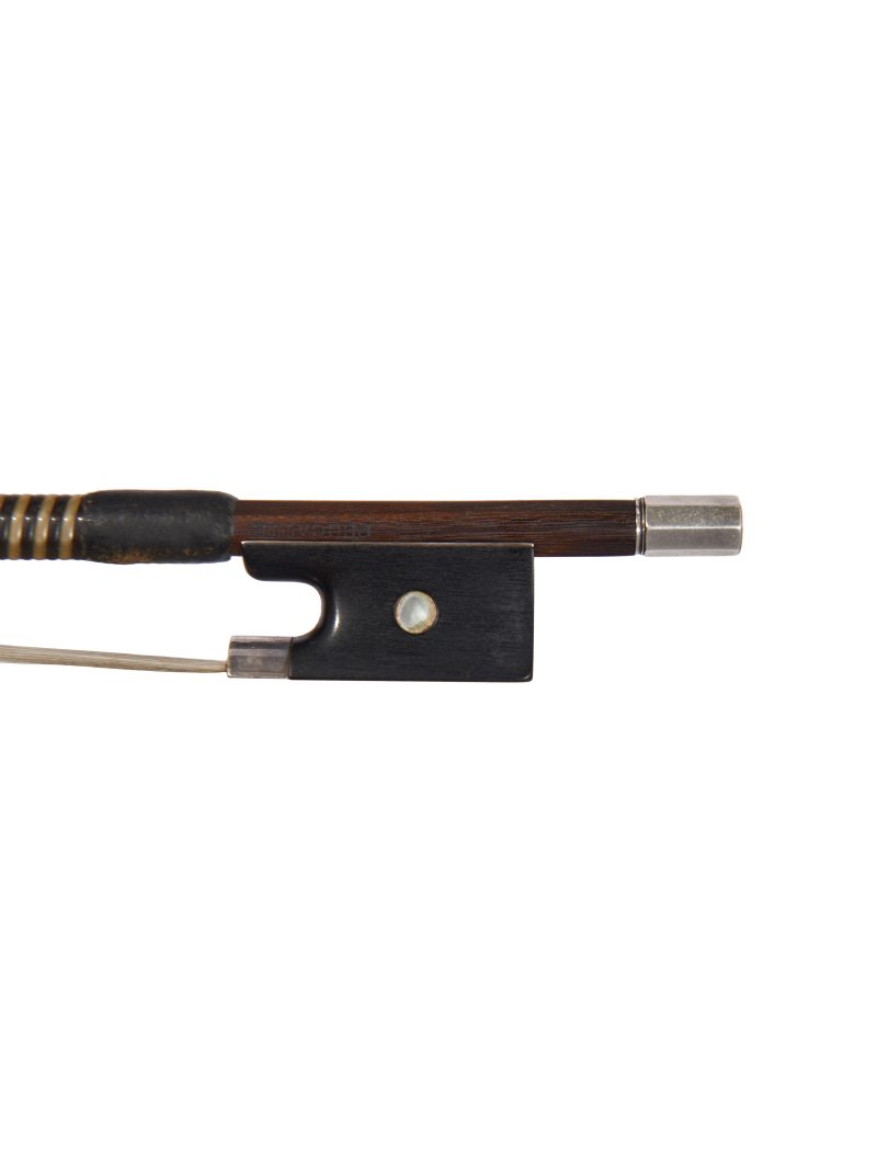 Frog of A silver-mounted violin bow by Charles Peccatte, circa 1900