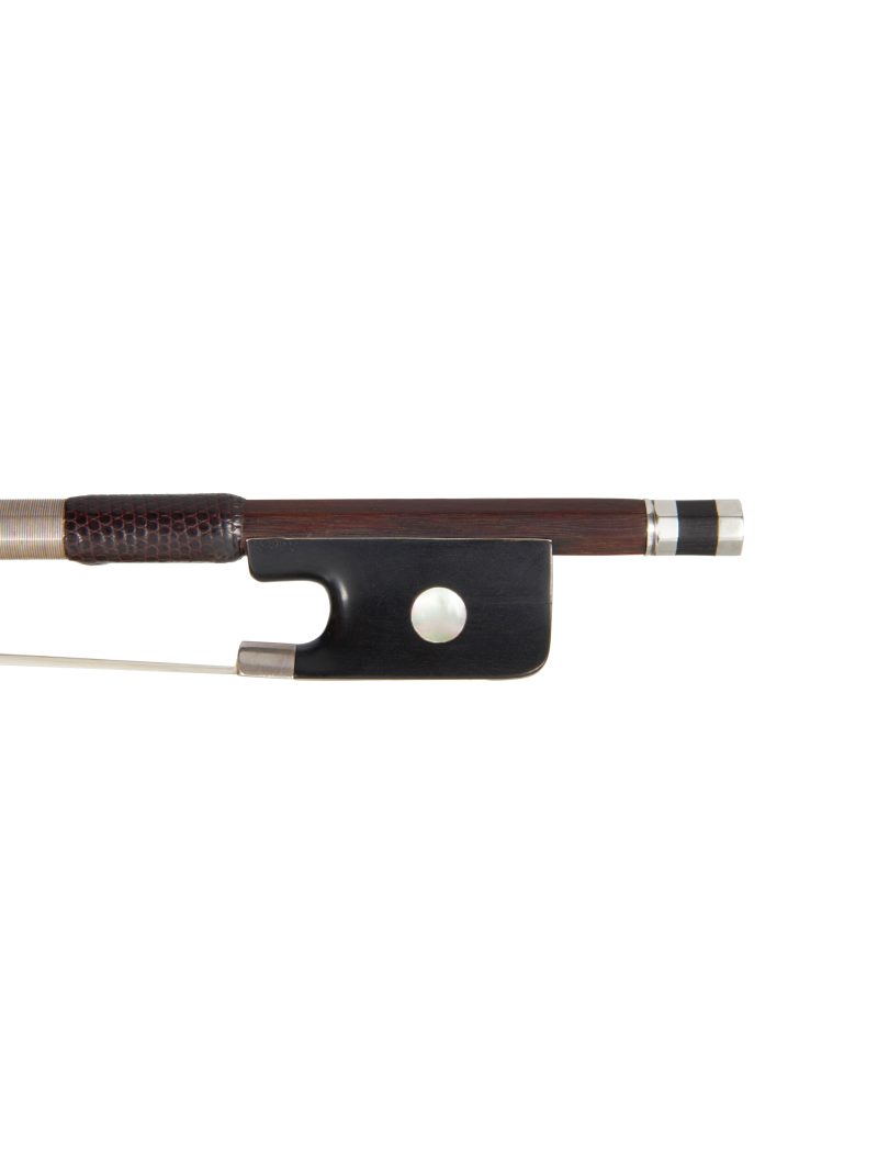 Frog of a silver-mounted cello bow by Dominique Peccatte, circa 1845