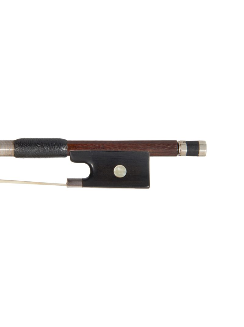 Frog of a silver-mounted violin bow by François Peccatte, circa 1845