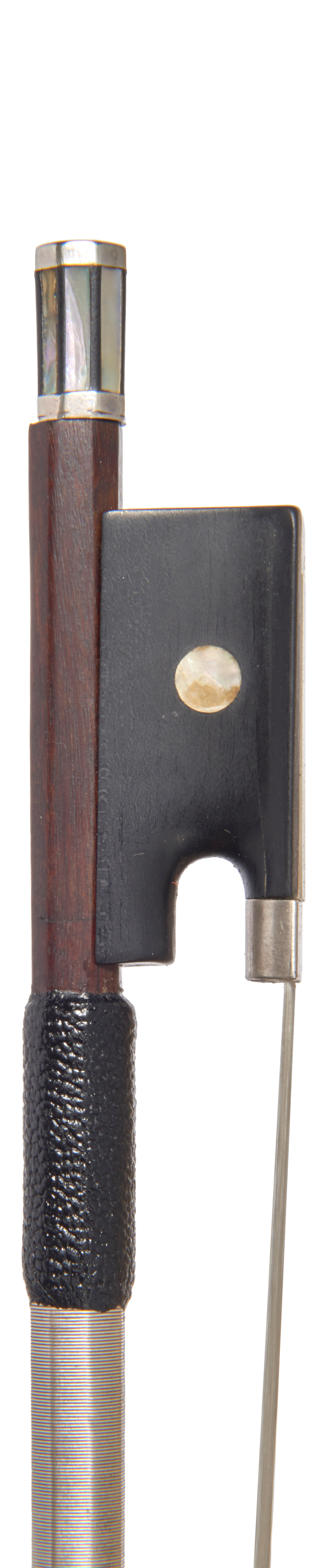 Frog of a silver-mounted violin bow by Jean Adam 'père', circa 1810