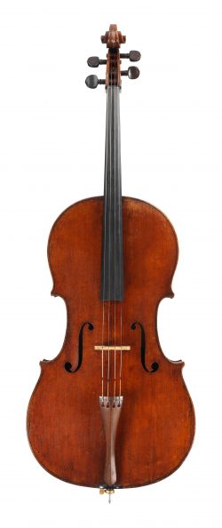 front of a violin by Jean-Baptiste Vuillaume, Paris, 1849