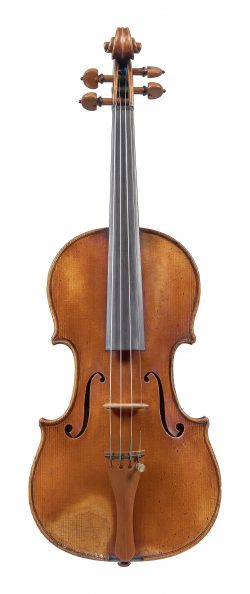 Front of a violin by Pierre Joseph Hel, Lille, 1893