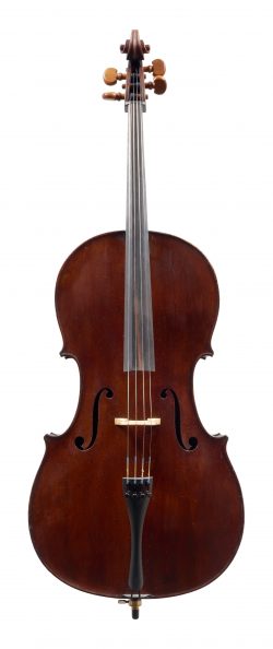 Front of a cello by Thomas Kennedy, London, 1820