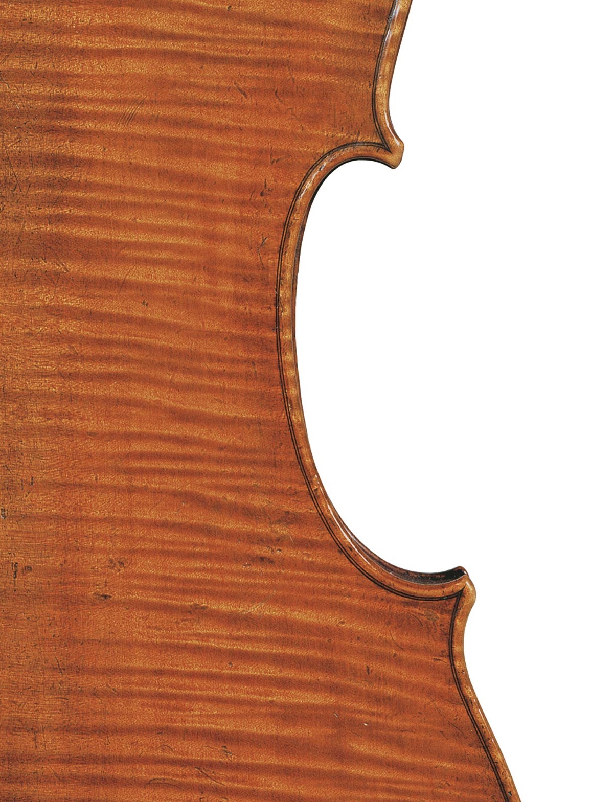 Back of the Gore Booth cello by Antonio Stradivari, Cremona, 1710