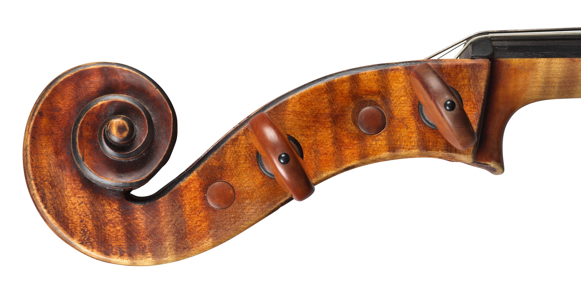 Scroll of the ex-Rostropovich cello, 1783, by G.B. Guadagnini