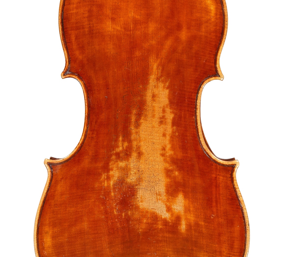 back of a viola by Lorenzo Storioni, 1787