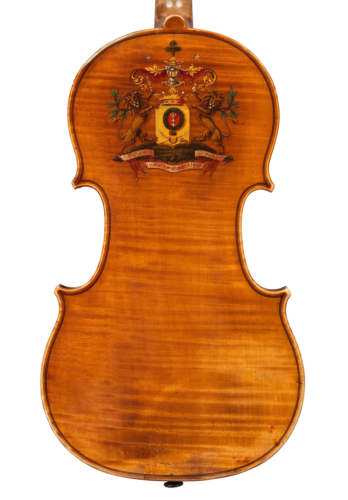 Back of the ex-Sheremetev violin by J.B. Vuillaume, 1865