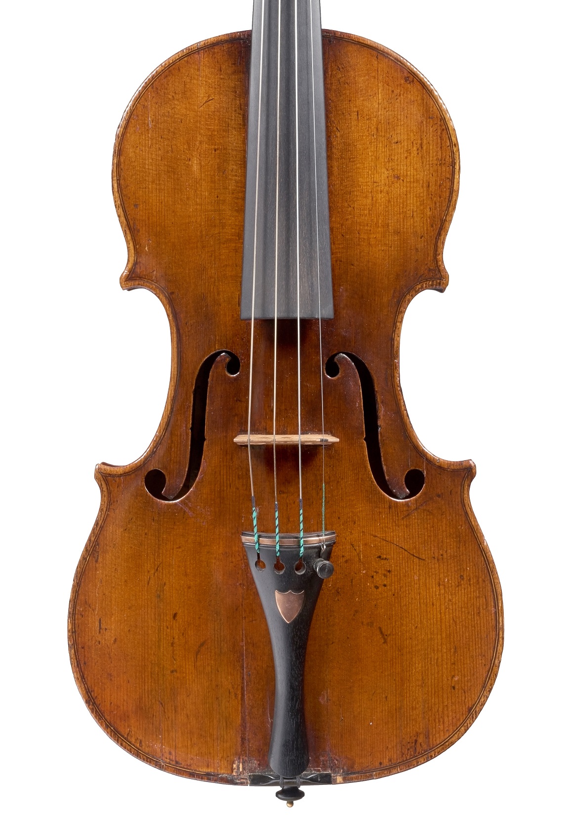 Front of a violin by G.B. Guadagnini, sold at Ingles & Hayday London
