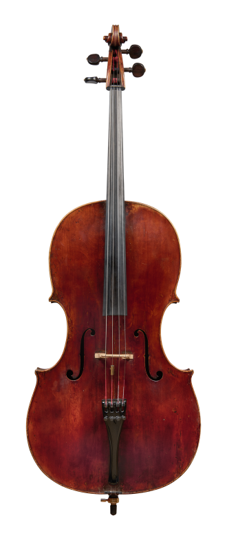 front of a cello by William Forster, London, 1775