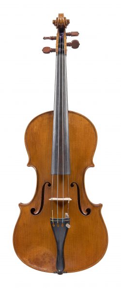 Front of a violin by Eleuterio Leonardi, 1914