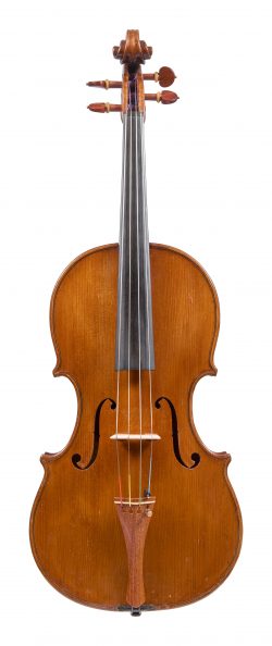 Front of a viola by Gaetano Pareschi, 1969