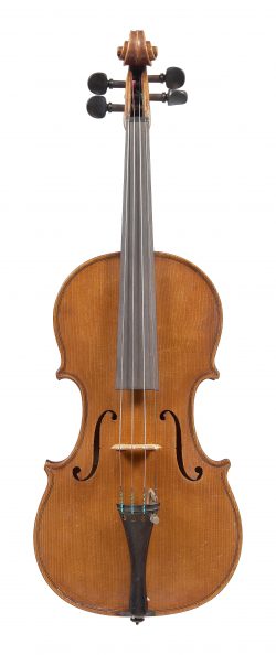 Front of a violin by Giuseppe Bargelli, 1958