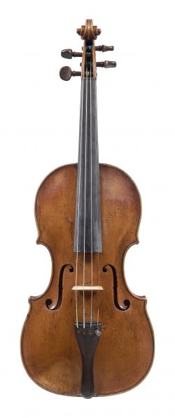 Front of a violin by John Johnson, circa 1755