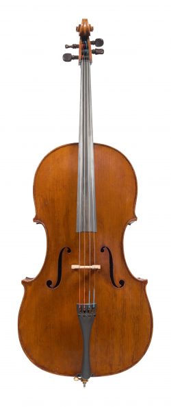 Front of a cello by Thomas Kennedy, 1824