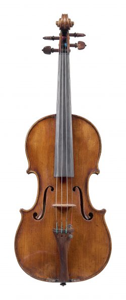 Front of a violin by Vincenzo Panormo, circa 1810