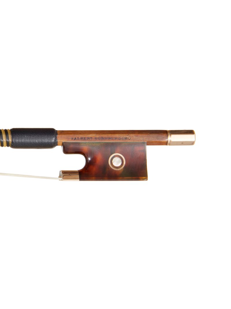 Frog of A gold & tortoiseshell-mounted violin bow by Albert Nürnberger, circa 1940