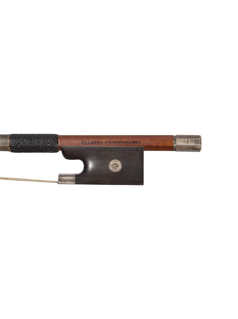 Frog of A silver-mounted 'picture' violin bow by Albert Nürnberger, circa 1950