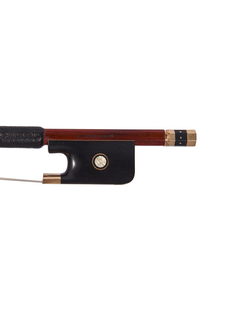 Frog of a gold-mounted cello bow by Benoît Rolland, 2003