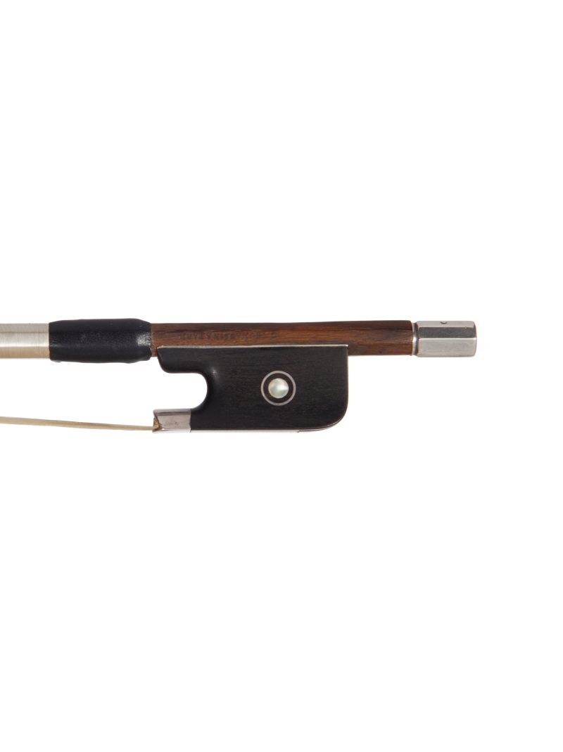 Frog of a silver-mounted violin bow by Claude Thomassin, circa 1910
