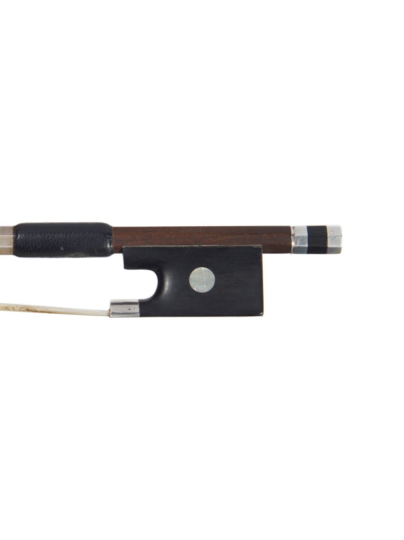 Frog of A silver-mounted violin bow by Claude Thomassin, circa 1925
