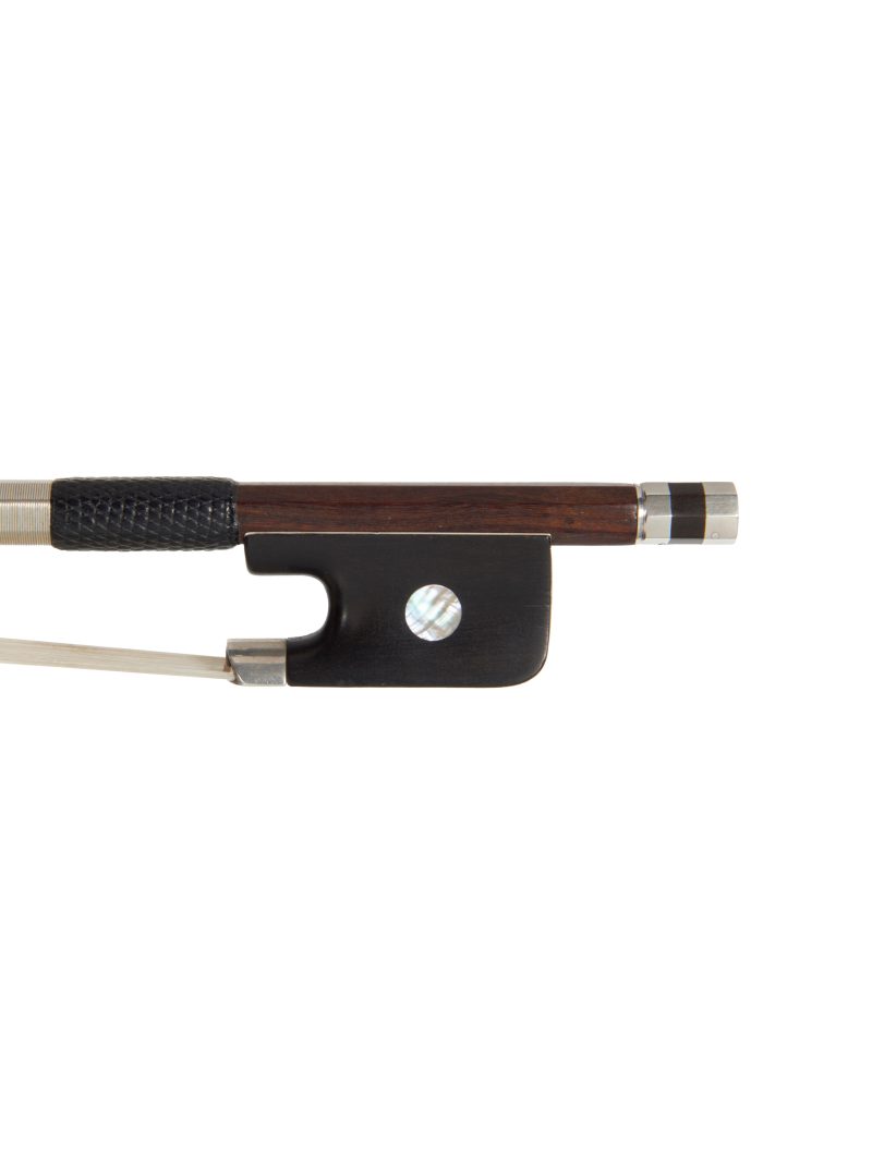 Frog of a silver-mounted cello bow by Dominique Peccatte, circa 1835