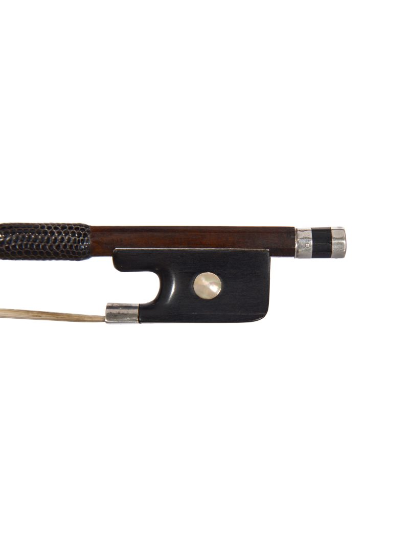 Frog of a silver-mounted cello bow by Dominique Peccatte, circa 1850