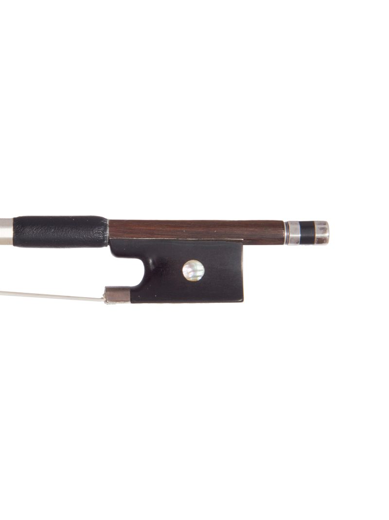 Frog of a silver-mounted violin bow by Dominique Peccatte, circa 1845