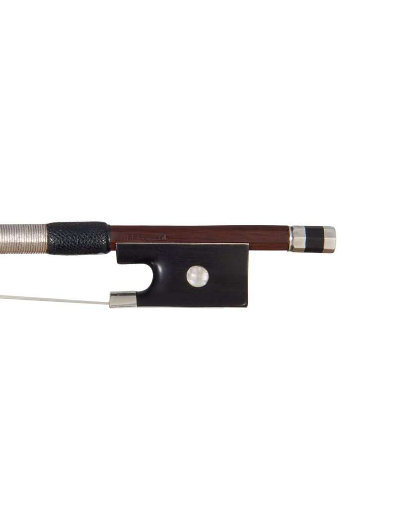 Frog of a silver-mounted violin bow by Dominique Peccatte, circa 1850