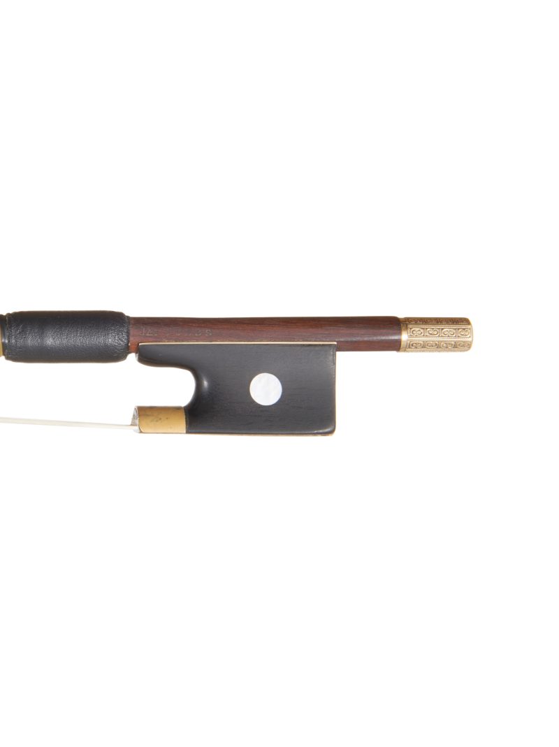 Frog of A chased gold-mounted violin bow by James Tubbs, 1880, ex-Wilhelmj