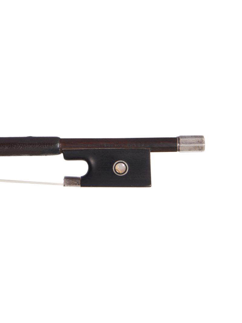 Frog of A silver-mounted violin bow by Joseph Alfred Lamy, circa 1910