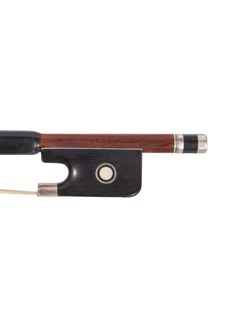 Frog of A silver-mounted cello bow by W.E. Hill & Sons, circa 1900
