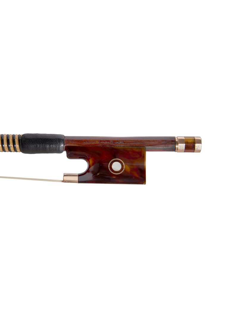 Frog of A gold & tortoiseshell-mounted violin bow by W.E. Hill & Sons, circa 1915