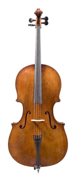 Front of a cello by Giovanni Battista Genova, Turin, c1770
