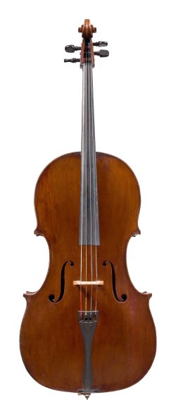 Front of a cello by Thomas Kennedy, London, c1830